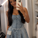 Vestido Jeans - Bolsa Brinde