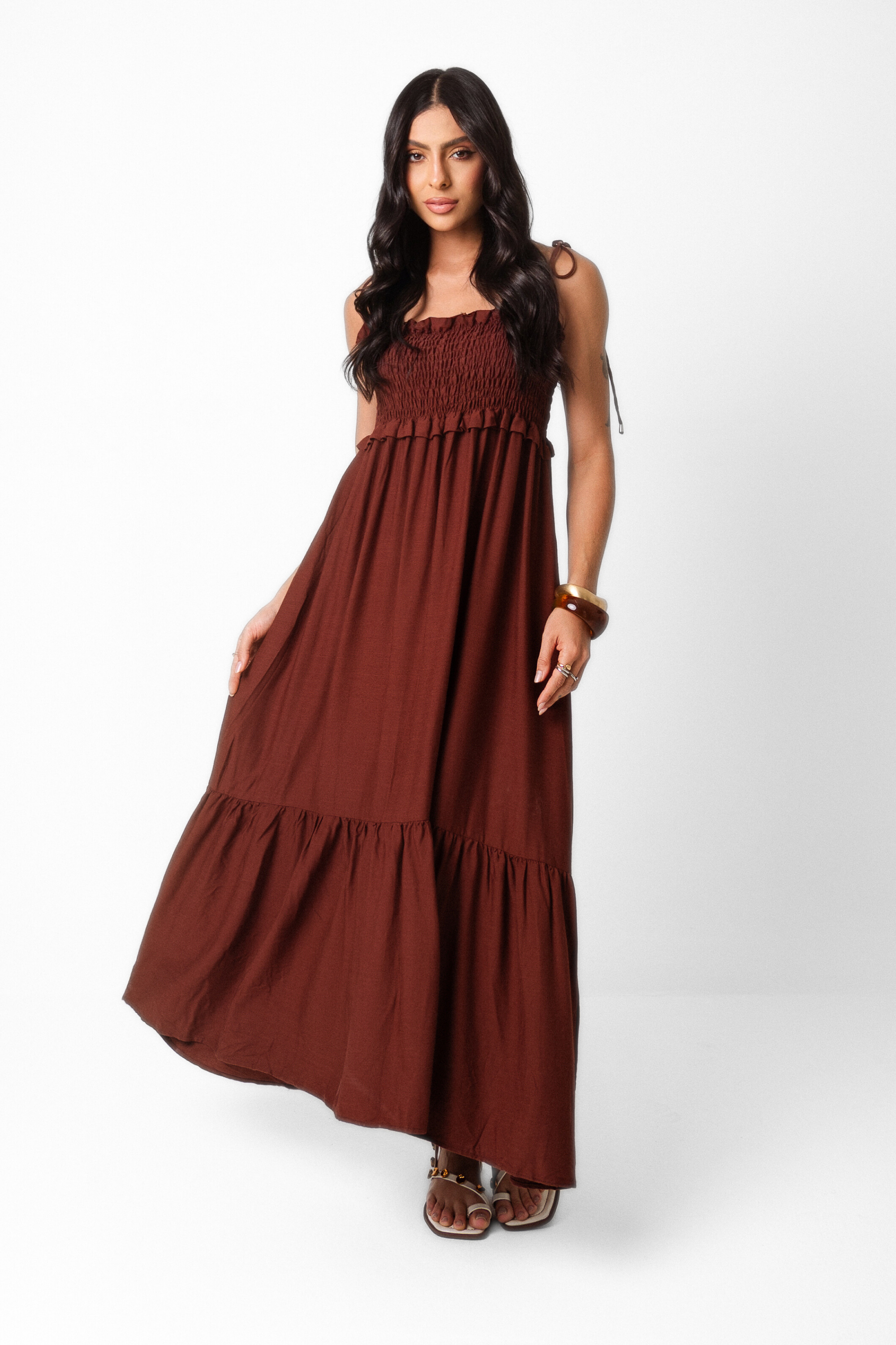 Vestido Maxi Midi Lastex