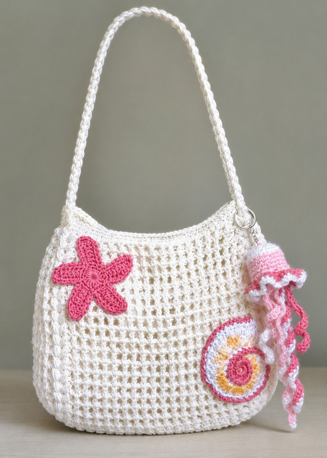 Bolsa com Chaveirinho de água-viva
