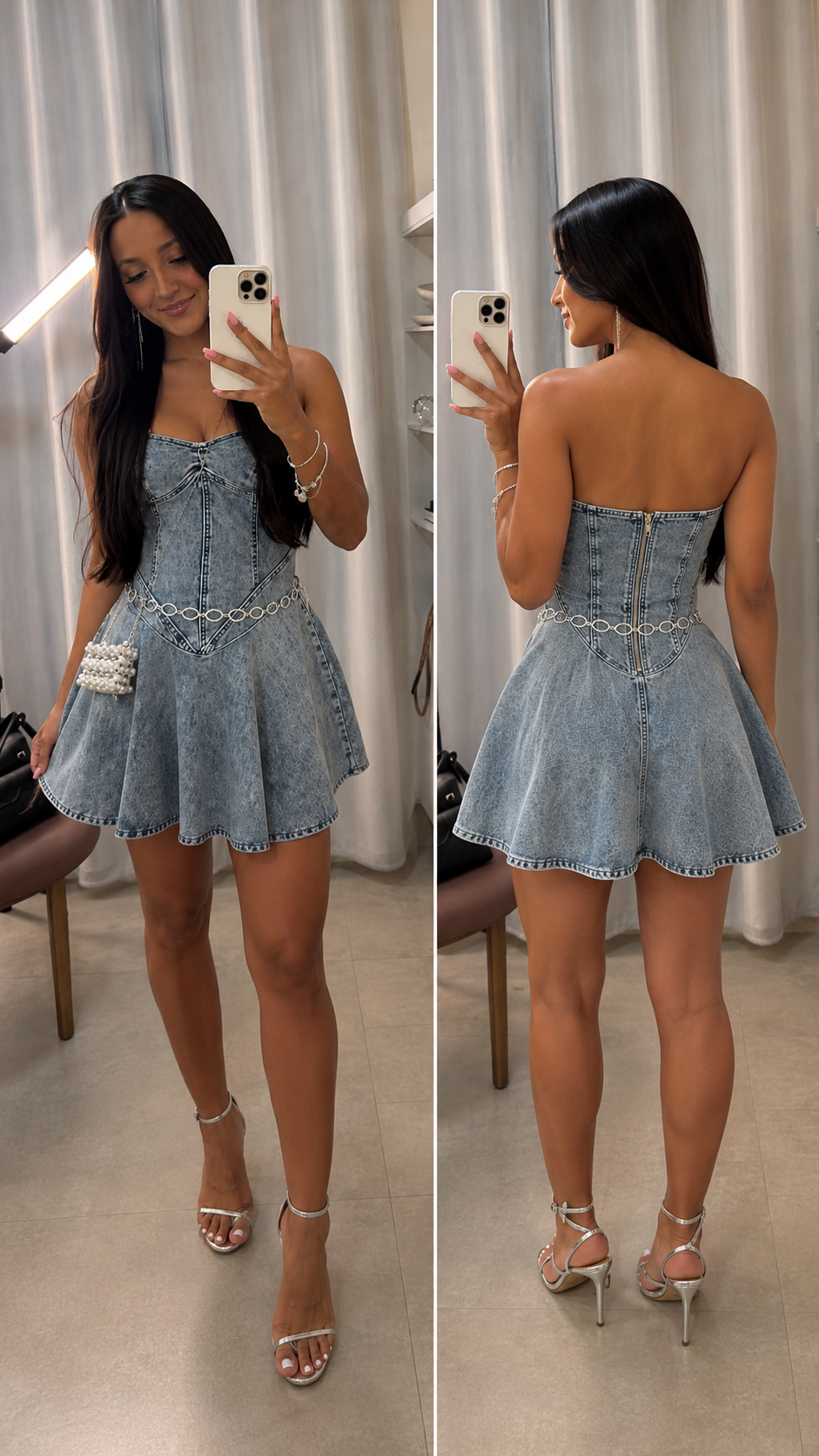 Vestido Jeans - Bolsa Brinde