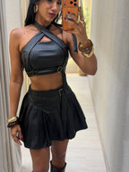 Conjunto Cropped e Saia