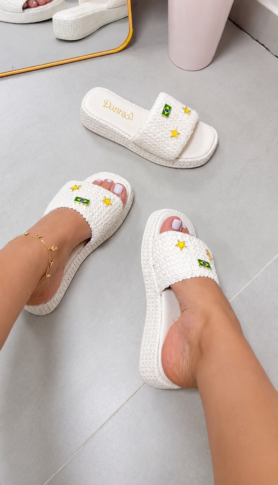 Chinelo Plataforma Trançado Brasil