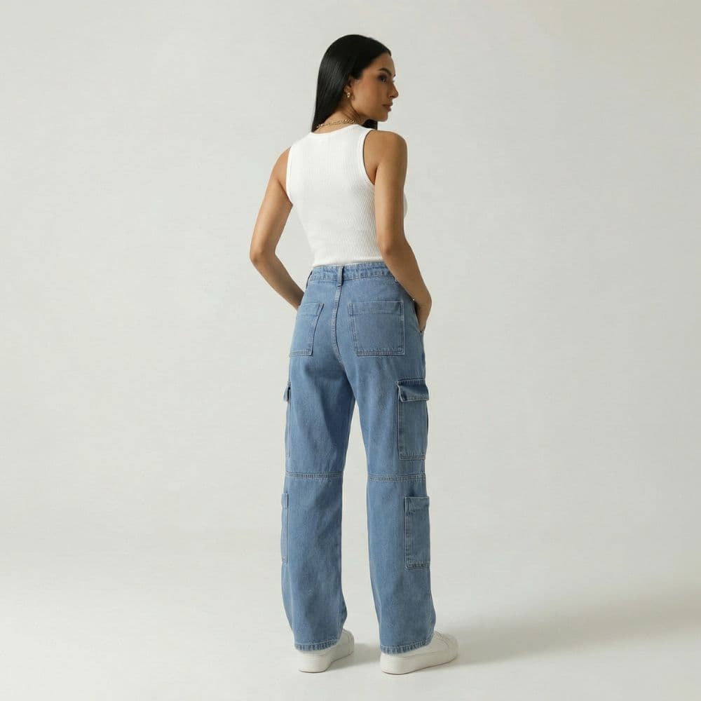 Calça Jeans Cargo Aurora