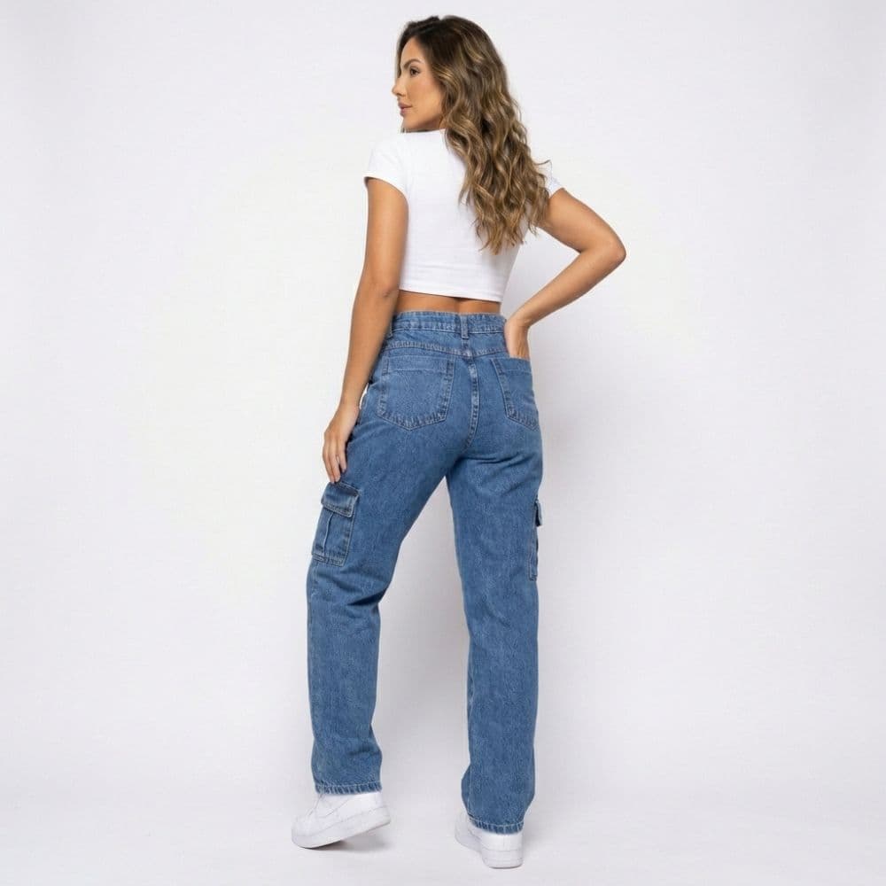 Calça Jeans Cargo Urbana
