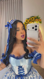 Vestido Completo + Meia e Acessório