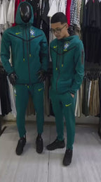 Conjunto Agasalho Masculino Brasil Premium com Capuz – Jaqueta + Calça Esportiva