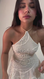 Vestido Floral Off White