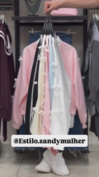 Blusa Moletom Feminina 2 em 1 com Gola Social – Elegância e Conforto no Mesmo Look