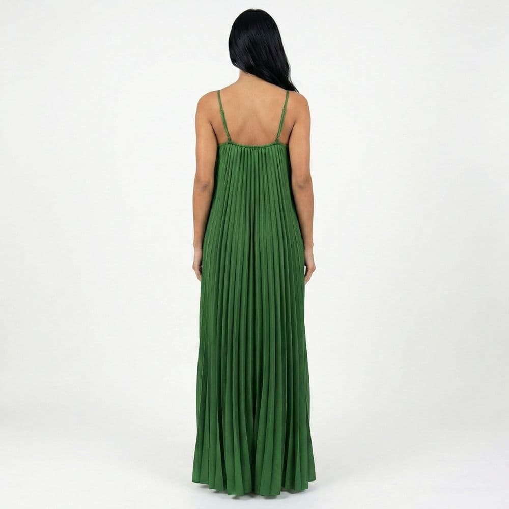 Vestido Plissado Verdejante