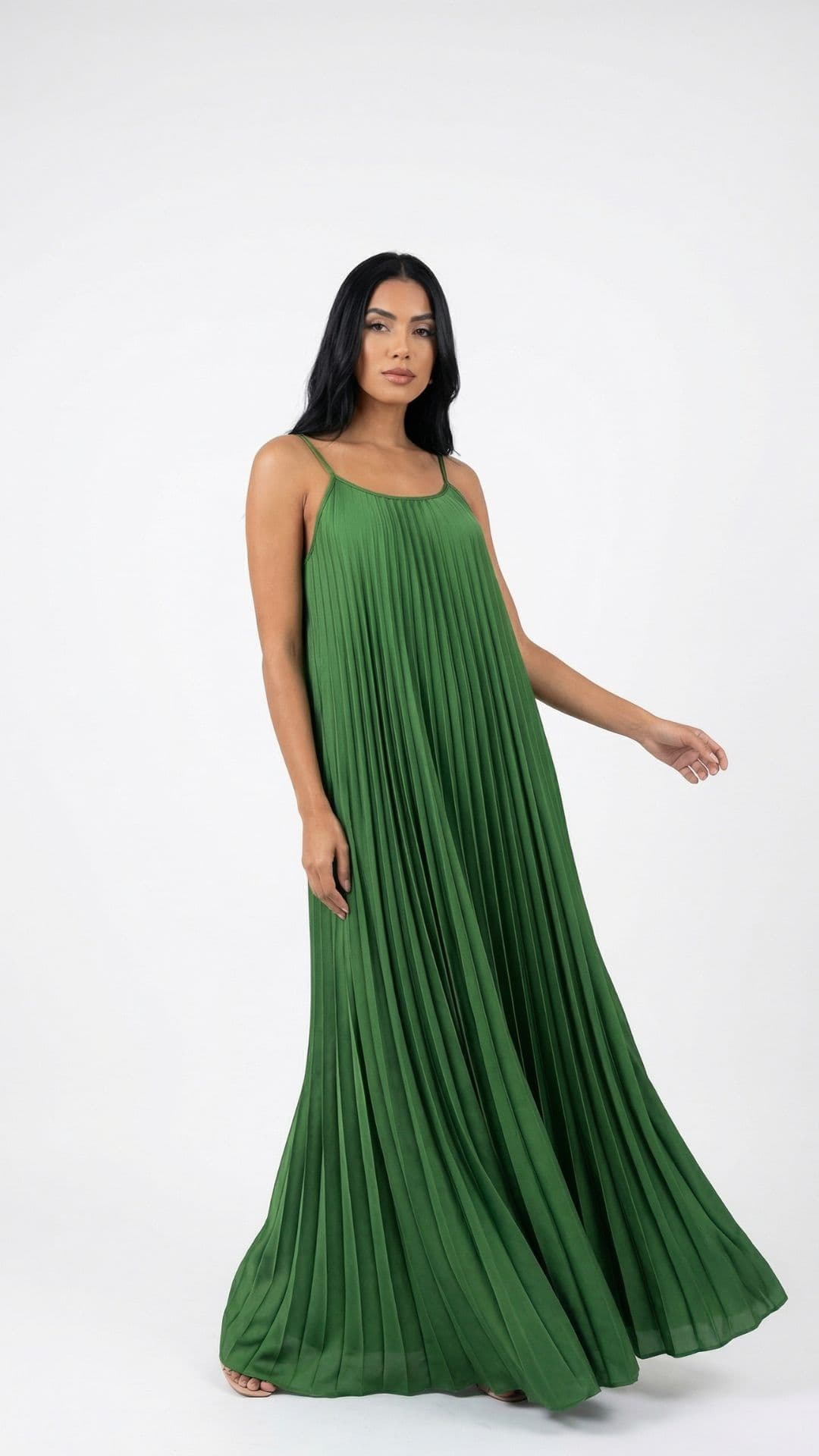 Vestido Plissado Verdejante